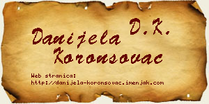 Danijela Koronsovac vizit kartica